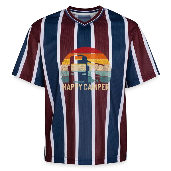 Campeur Rétro en Van sur T-shirt de foot unisexe en mesh