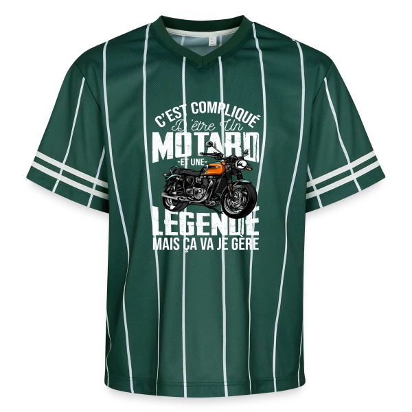 Motard De Légende : Gérer Moto et Légende, C'est Mon Truc ! sur T-shirt de foot unisexe en mesh