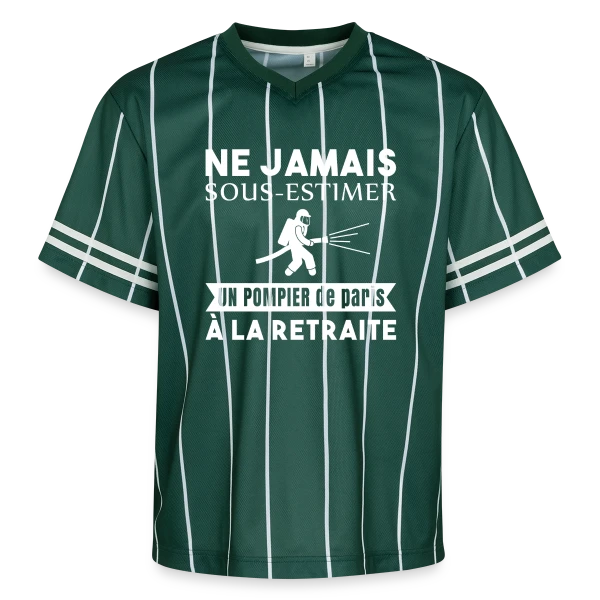 Pompier de Paris Retraité sur T-shirt de foot unisexe en mesh