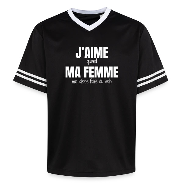 Vélo, Femme et Liberté sur T-shirt de foot unisexe en mesh