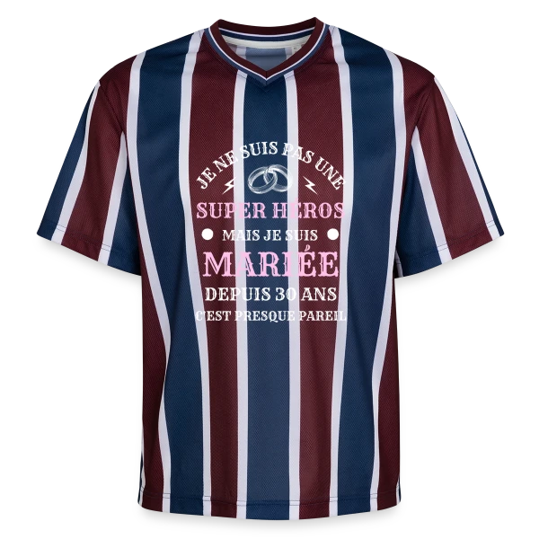 Super Héroïne Mariée sur T-shirt de foot unisexe en mesh