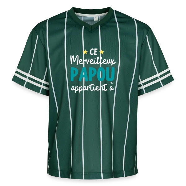 Mon Merveilleux Papou Appartient À (personnalisé) sur T-shirt de foot unisexe en mesh