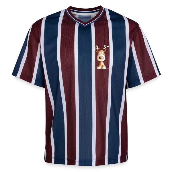 Petit renne de Noël "Ho Ho Ho" - Modartis sur T-shirt de foot unisexe en mesh