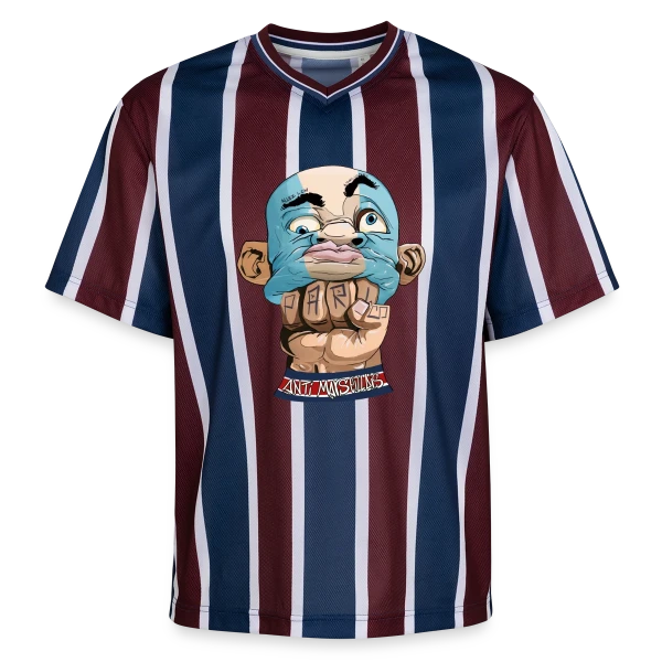 Poing Paris Anti-Marseille sur T-shirt de foot unisexe en mesh