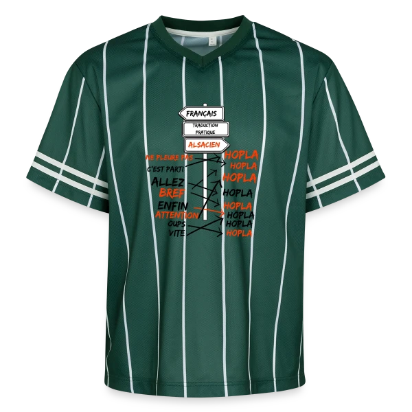 Traduction Alsacien Hopla sur T-shirt de foot unisexe en mesh