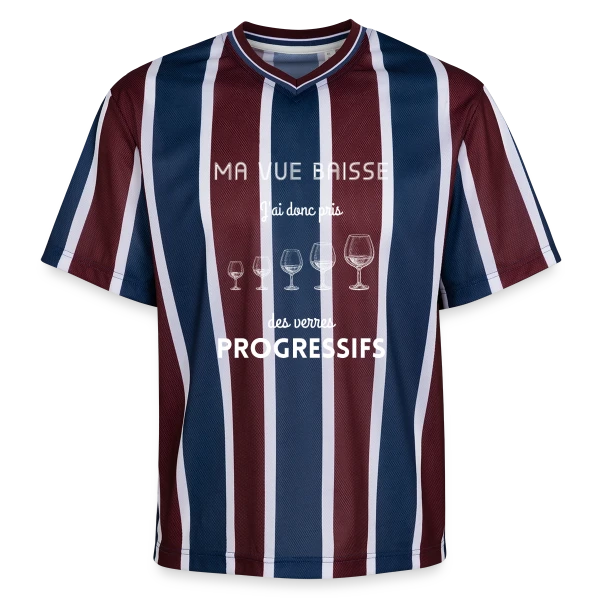 Humour Vin Drôle sur T-shirt de foot unisexe en mesh