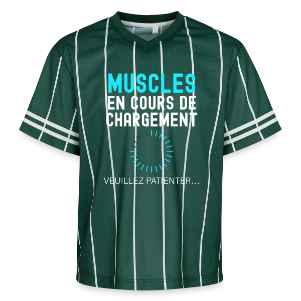Muscles en Cours de Chargement sur T-shirt de foot unisexe en mesh