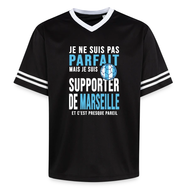 Supporter de l'OM : Humour Marseillais sur T-shirt de foot unisexe en mesh
