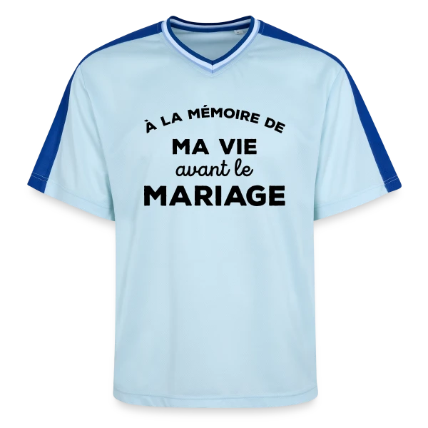 Adieu Vie de Célibataire sur T-shirt de foot unisexe en mesh