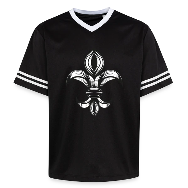 Fleur de Lys Élégante - Symbole Royal sur T-shirt de foot unisexe en mesh