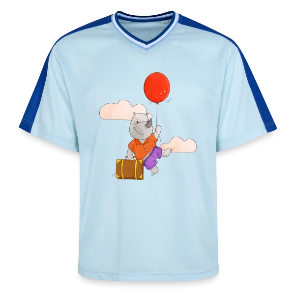 Rhinocéros Volant Ballon sur T-shirt de foot unisexe en mesh