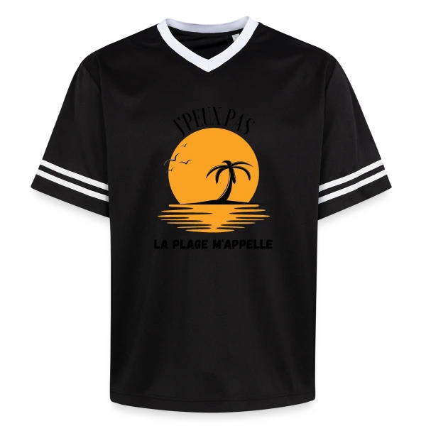 La Plage M'Appelle Humour sur T-shirt de foot unisexe en mesh