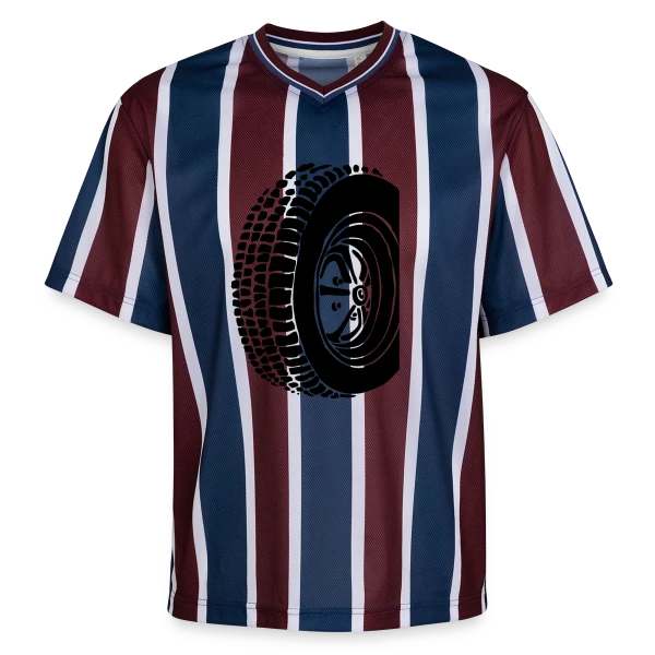 Pneu Rétro Oldschool sur T-shirt de foot unisexe en mesh