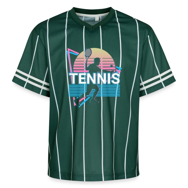 Joueur de Tennis Vaporwave Rétro Esthétique sur T-shirt de foot unisexe en mesh