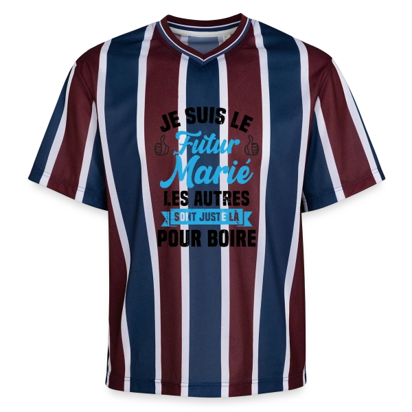 Futur Marié Humour EVG sur T-shirt de foot unisexe en mesh