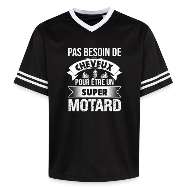 Motard Chauve : Pas Besoin de Cheveux pour Être Super ! sur T-shirt de foot unisexe en mesh