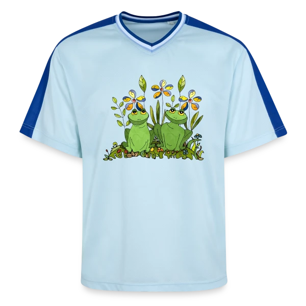 Craquant Motif Grenouille sur T-shirt de foot unisexe en mesh