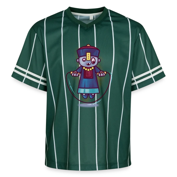 Le Vampire Sauteur Chinois sur T-shirt de foot unisexe en mesh