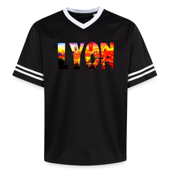 Lyon Cité Vibrante sur T-shirt de foot unisexe en mesh