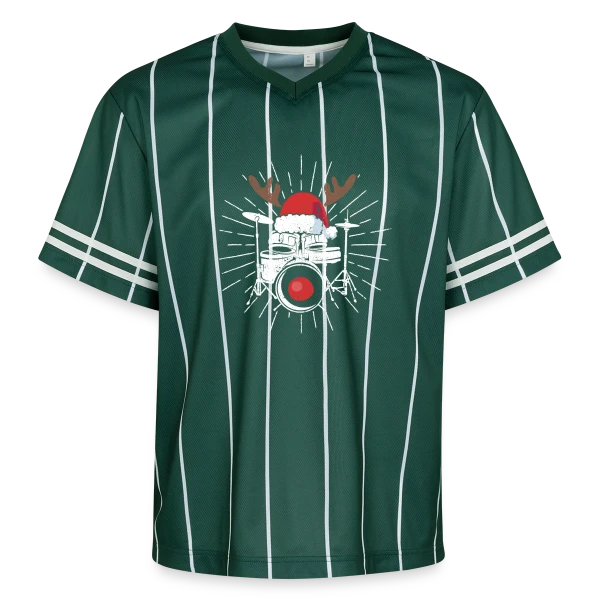 Batterie Pyjama Noël Festif sur T-shirt de foot unisexe en mesh