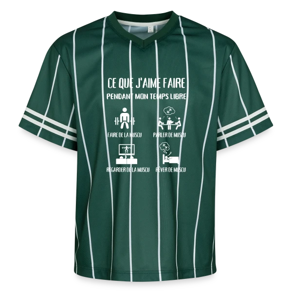 Temps Libre = Muscu ! Humour Musculation Homme sur T-shirt de foot unisexe en mesh