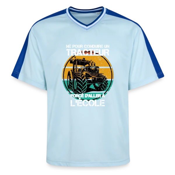 Né pour le Tracteur: Humour Agricole sur T-shirt de foot unisexe en mesh