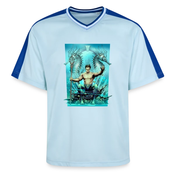 Vague Aquatique sur T-shirt de foot unisexe en mesh