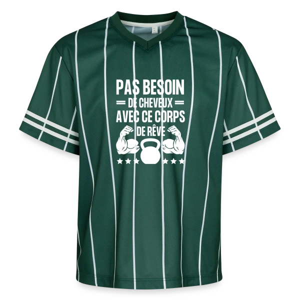 Pas Besoin de Cheveux avec ce Corps de Rêve - Humour Homme sur T-shirt de foot unisexe en mesh
