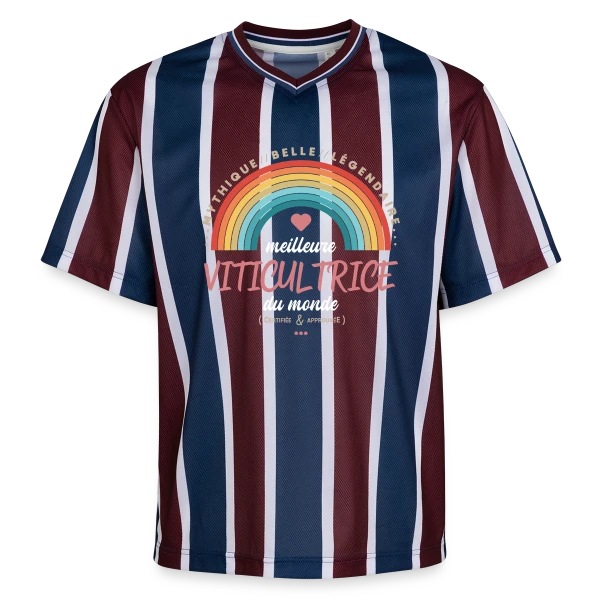 Meilleure Viticultrice du Monde sur T-shirt de foot unisexe en mesh
