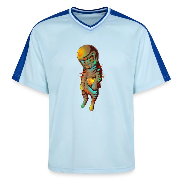 Félin Touchdown sur T-shirt de foot unisexe en mesh