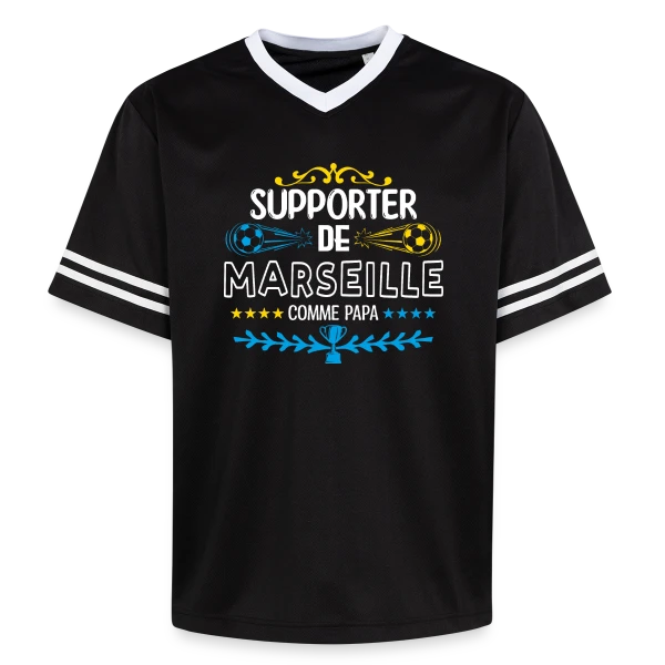 Ferveur Foot Marseillaise sur T-shirt de foot unisexe en mesh