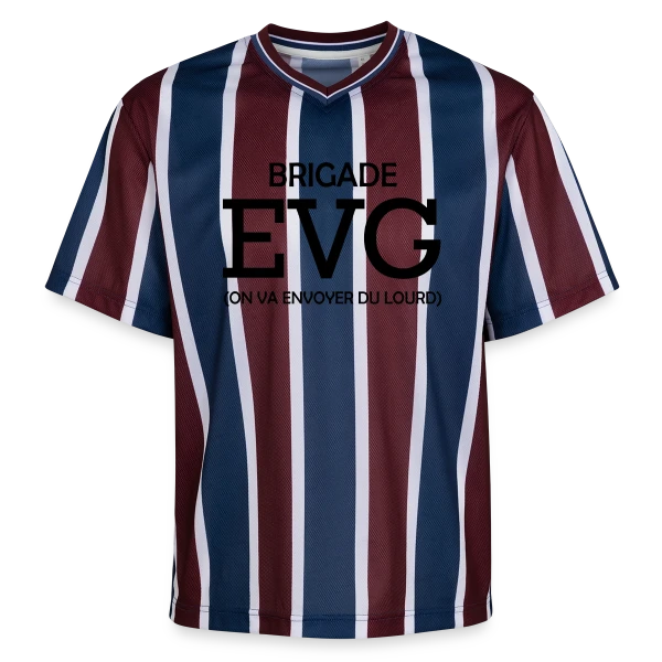 Brigade EVG On Va Envoyer Du Lourd sur T-shirt de foot unisexe en mesh