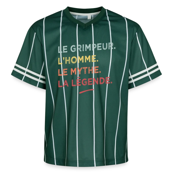 Le Grimpeur : L'Homme, Le Mythe, La Légende sur T-shirt de foot unisexe en mesh