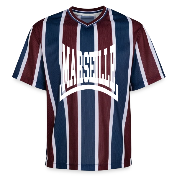 Marseille Texte Pur sur T-shirt de foot unisexe en mesh