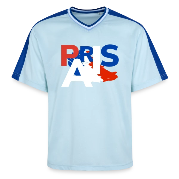 Paris Tricolore Moderne sur T-shirt de foot unisexe en mesh