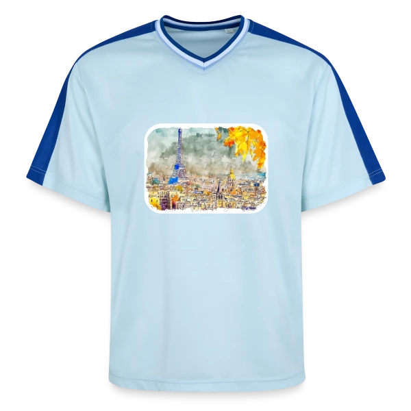 Paris Aquarelle Automnale sur T-shirt de foot unisexe en mesh