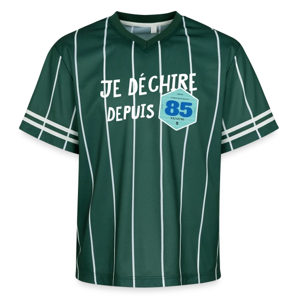 Je déchire depuis 85 - Style Vignette Auto Rétro Vintage sur T-shirt de foot unisexe en mesh