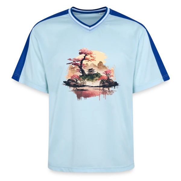 Paysage Japonais Onirique sur T-shirt de foot unisexe en mesh