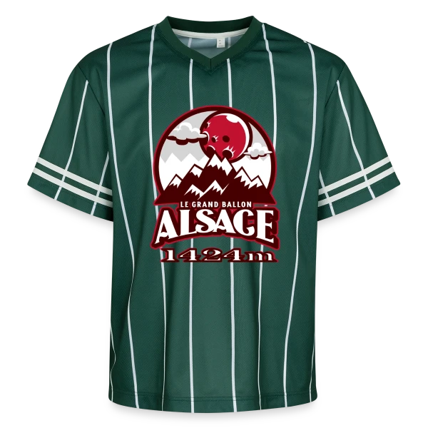 Alsace : Le Grand Ballon des Vosges (1424m) sur T-shirt de foot unisexe en mesh