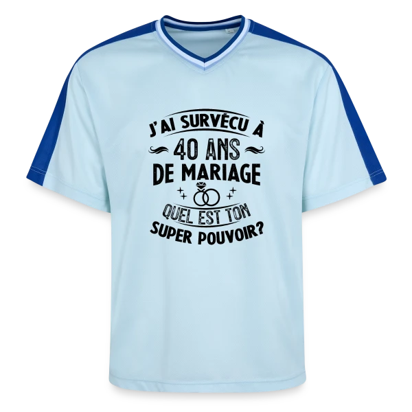 Noces de Rubis : Mon Super Pouvoir sur T-shirt de foot unisexe en mesh