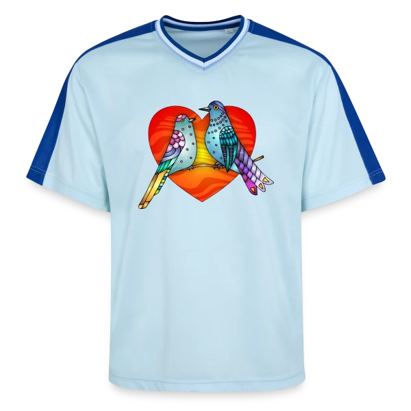 Envol Poétique des Oiseaux sur T-shirt de foot unisexe en mesh