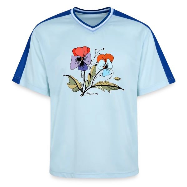 Éclat Floral sur T-shirt de foot unisexe en mesh
