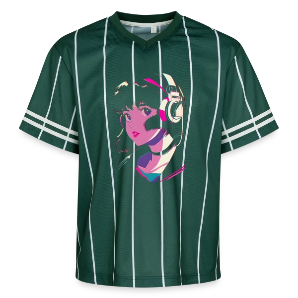 Fille Anime Esthétique Lo-Fi J-Pop sur T-shirt de foot unisexe en mesh