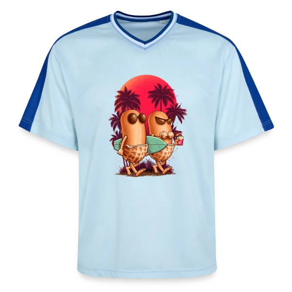 Cacahuètes en Vacances sur T-shirt de foot unisexe en mesh