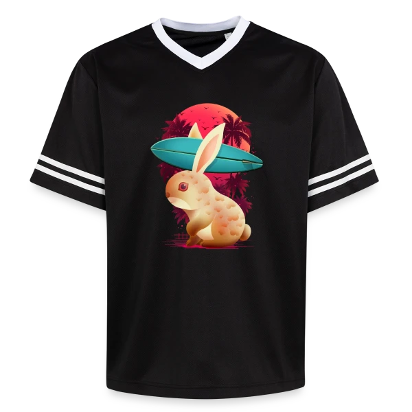 Lapin Surfeur Estival sur T-shirt de foot unisexe en mesh
