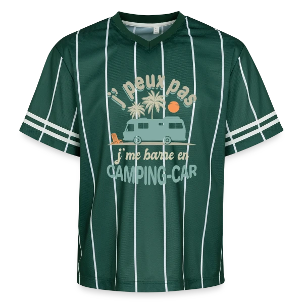 Je Me Barre en Camping-Car à Agadir! Humour Retraite sur T-shirt de foot unisexe en mesh