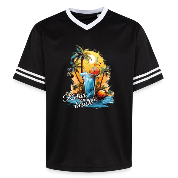 Cocktail Plage Tropicale sur T-shirt de foot unisexe en mesh