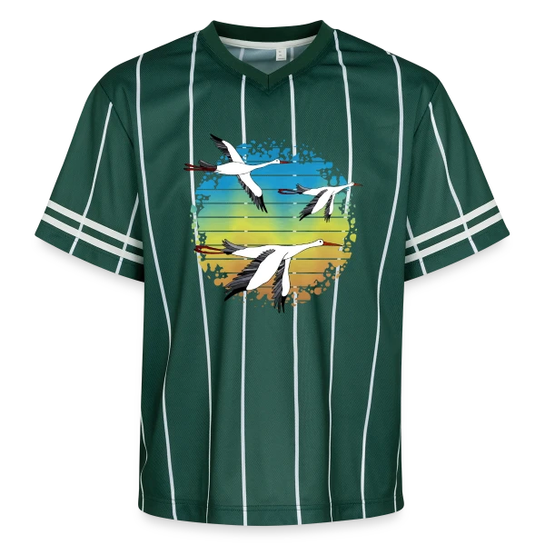 Cigogne Élégante sur T-shirt de foot unisexe en mesh