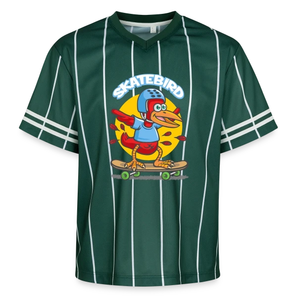 Skatebird : L'oiseau skater sur T-shirt de foot unisexe en mesh