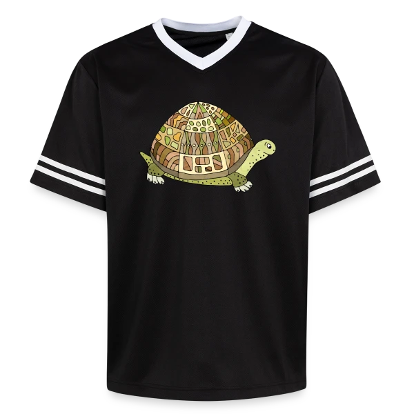 Tortue Mignonne sur T-shirt de foot unisexe en mesh